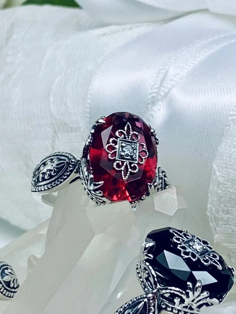 D133e, Gothic Ring, Embellished Gemstones, Dragon Filigree, Vintage Jewelry Design#D133e