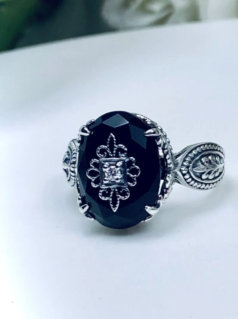 D133e, Gothic Ring, Embellished Gemstones, Dragon Filigree, Vintage Jewelry Design#D133e