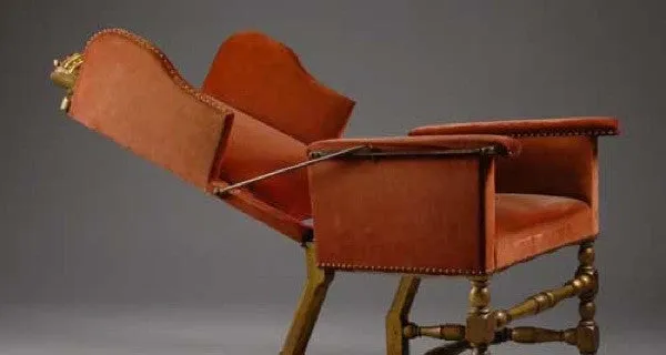 Danish Royal Frederick IV Baroque Birch Wingback Reclining Armchair