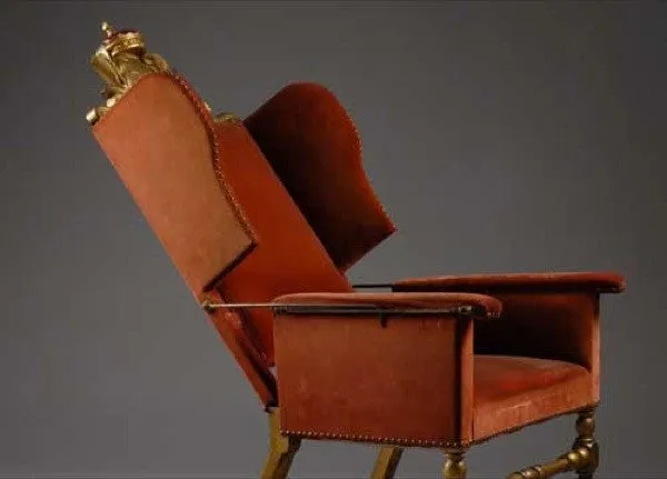 Danish Royal Frederick IV Baroque Birch Wingback Reclining Armchair