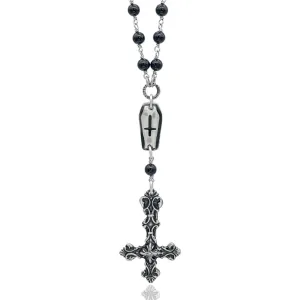 Dark Desire Beaded Rosary Necklace