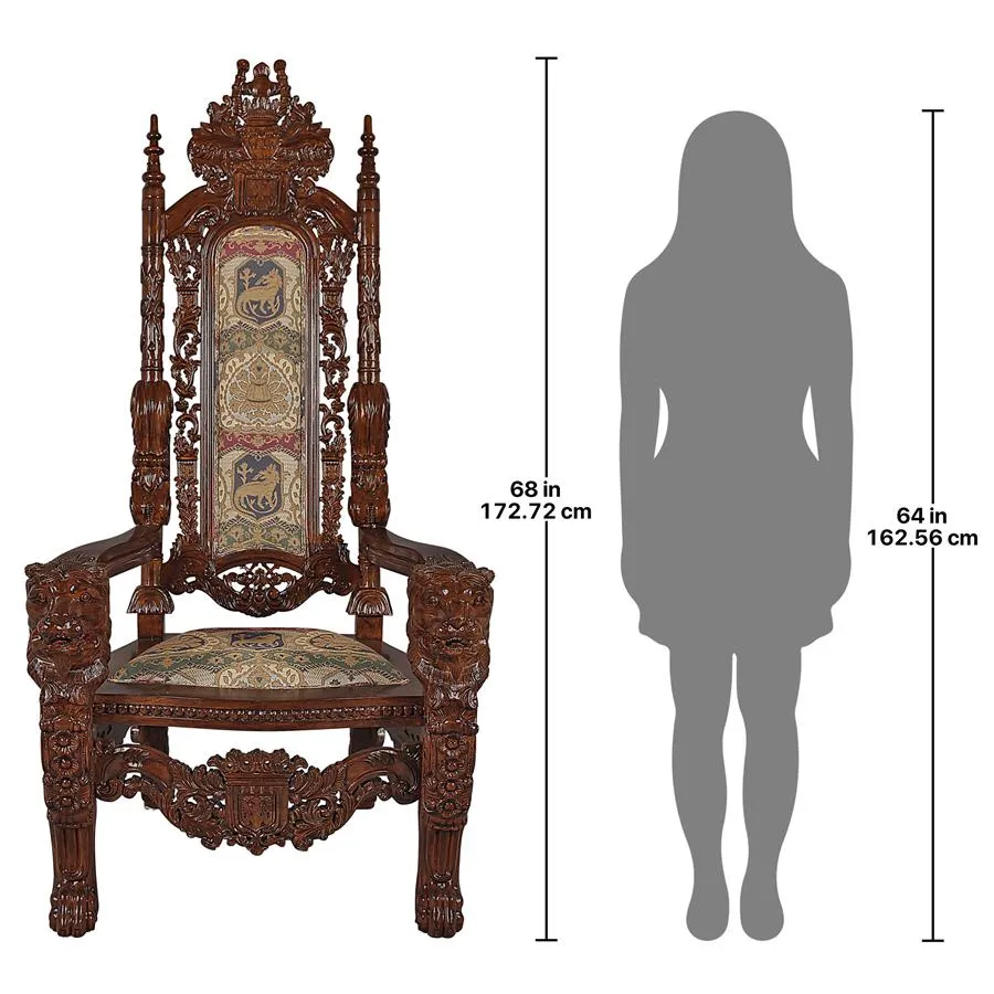 Design Toscano- The Lord Raffles Lion Throne Chair