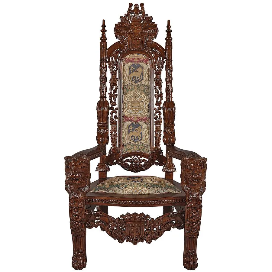 Design Toscano- The Lord Raffles Lion Throne Chair