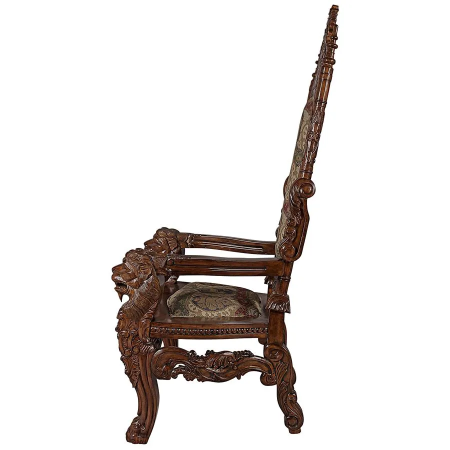 Design Toscano- The Lord Raffles Lion Throne Chair