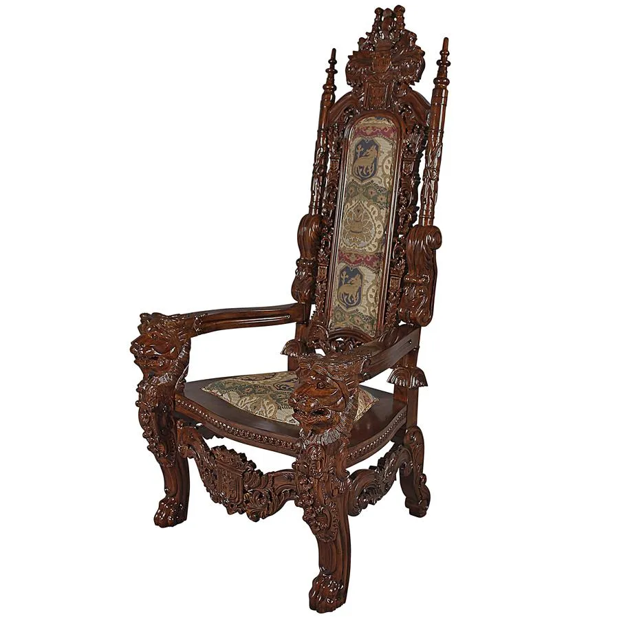 Design Toscano- The Lord Raffles Lion Throne Chair