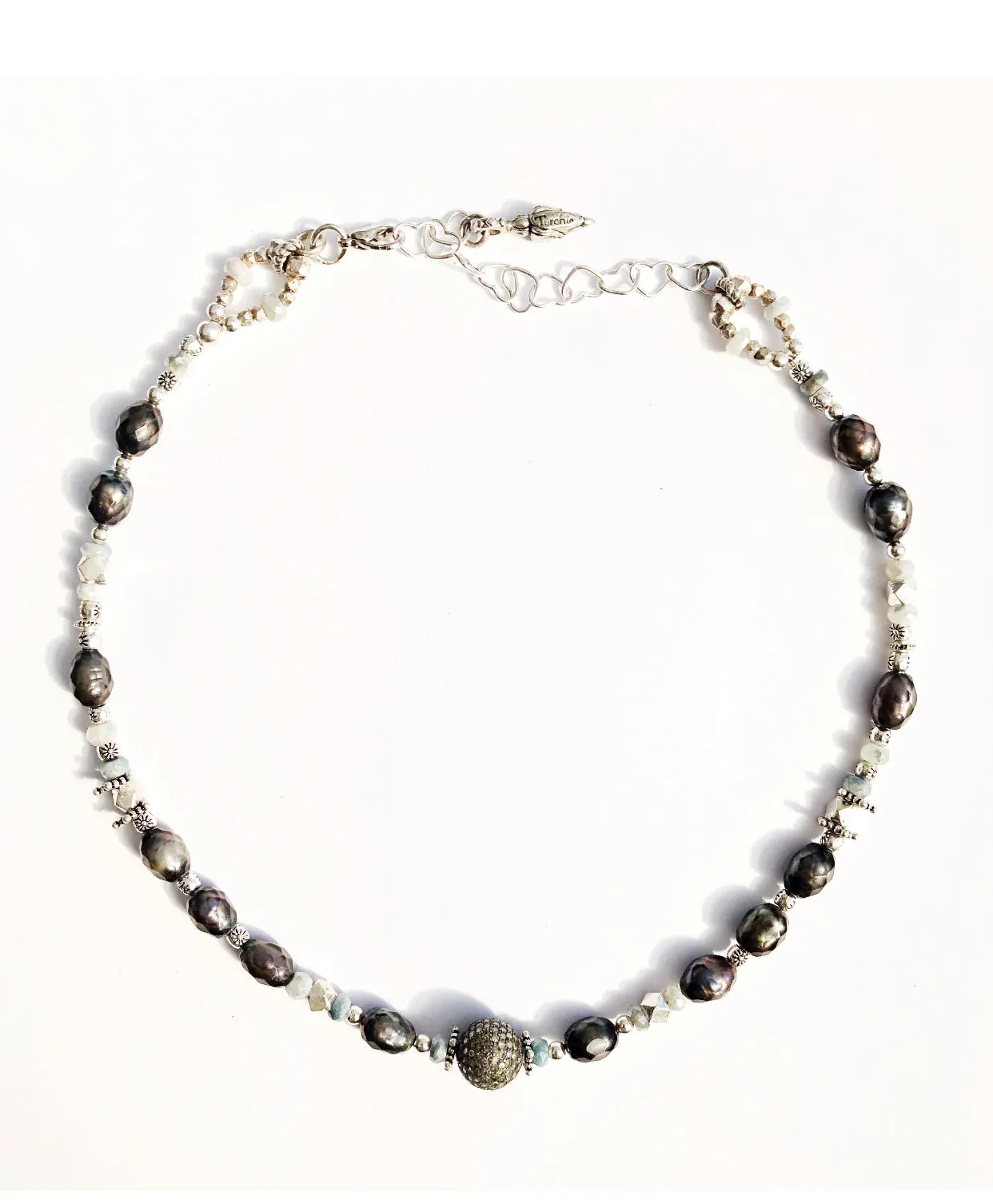 Diamond and Pearl Shimmering Choker
