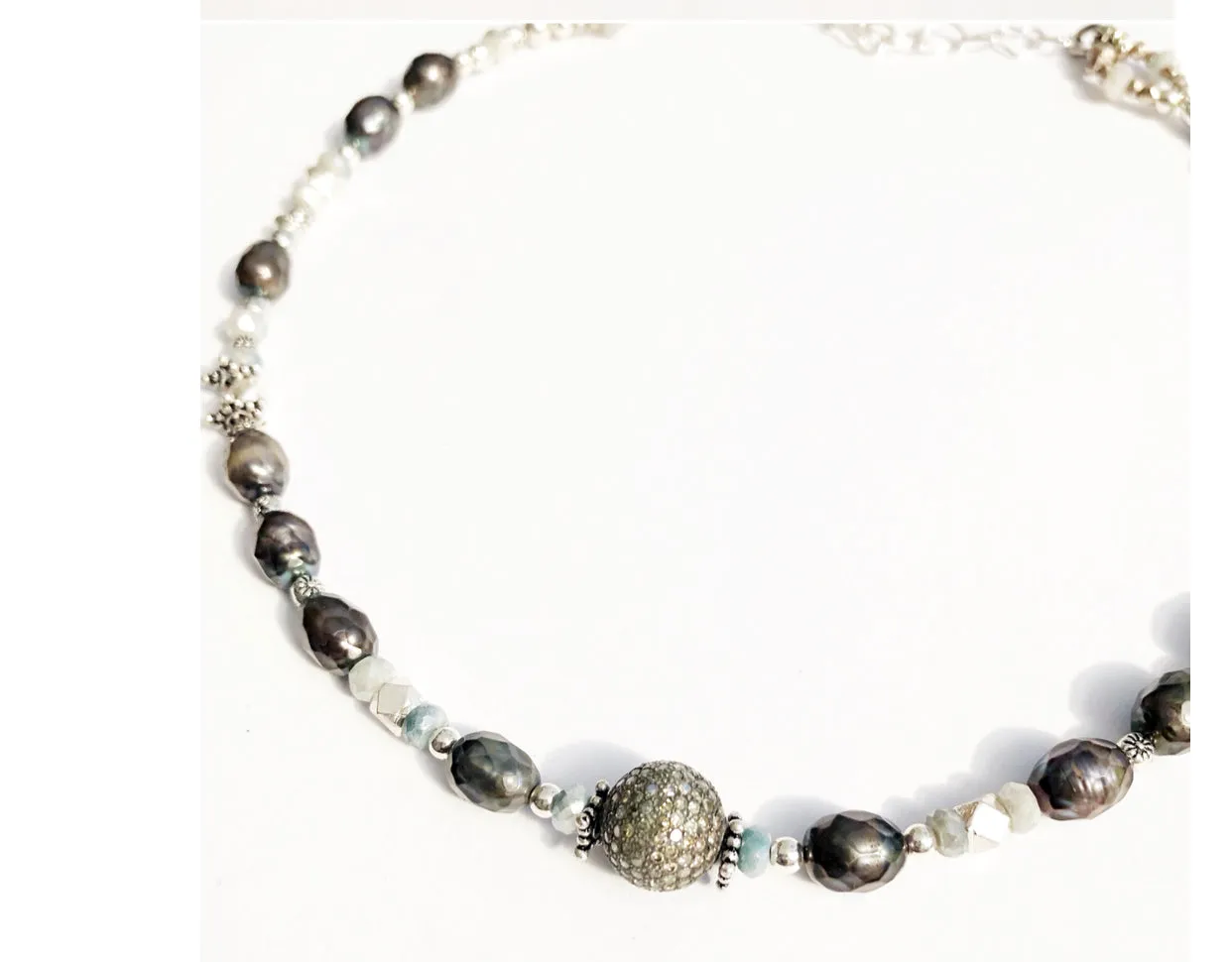 Diamond and Pearl Shimmering Choker