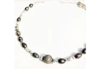 Diamond and Pearl Shimmering Choker
