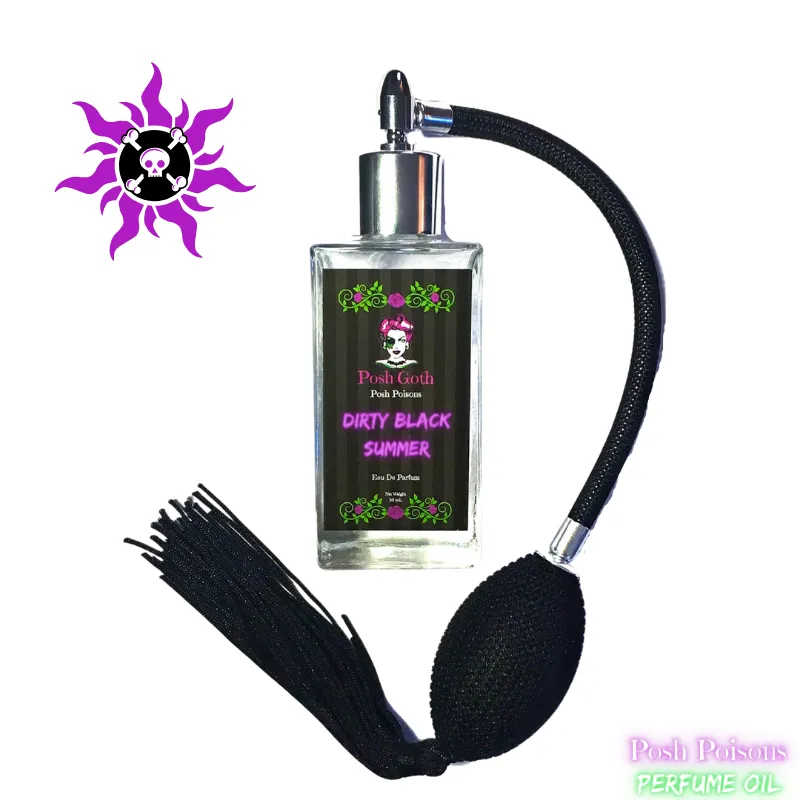 Dirty Black Summer Spicy Tropical Gothic 50 mL bulb atomizer spray bottle