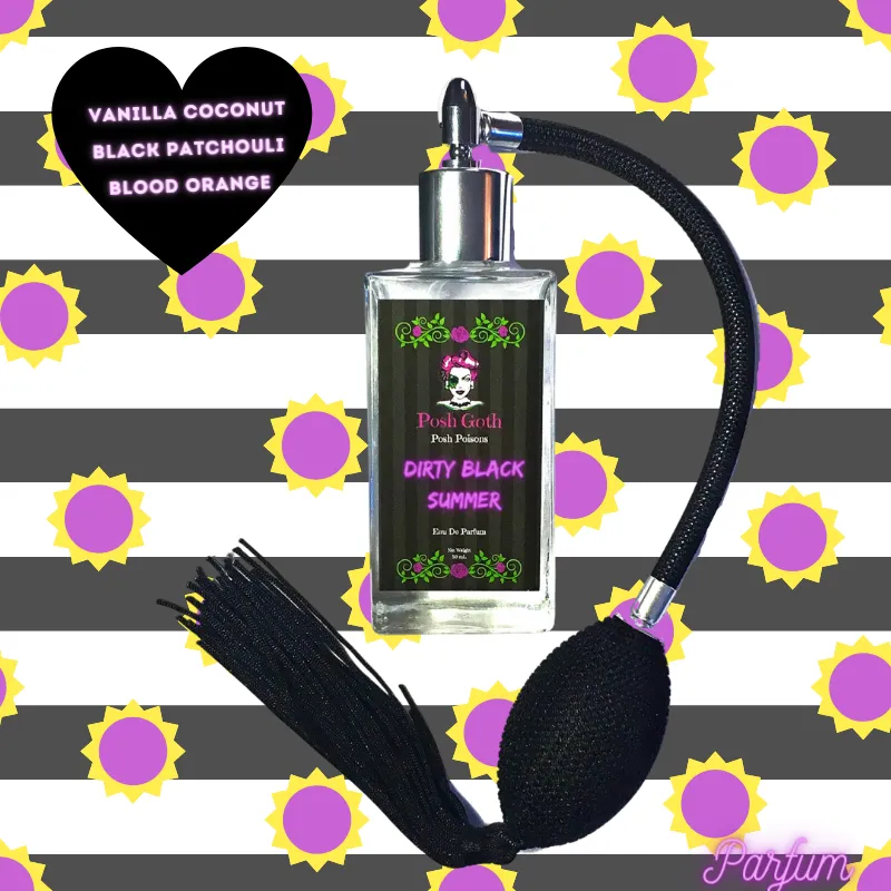 Dirty Black Summer Spicy Tropical Gothic 50 mL bulb atomizer spray bottle