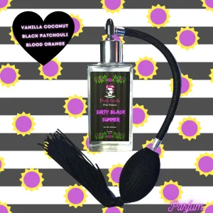 Dirty Black Summer Spicy Tropical Gothic 50 mL bulb atomizer spray bottle