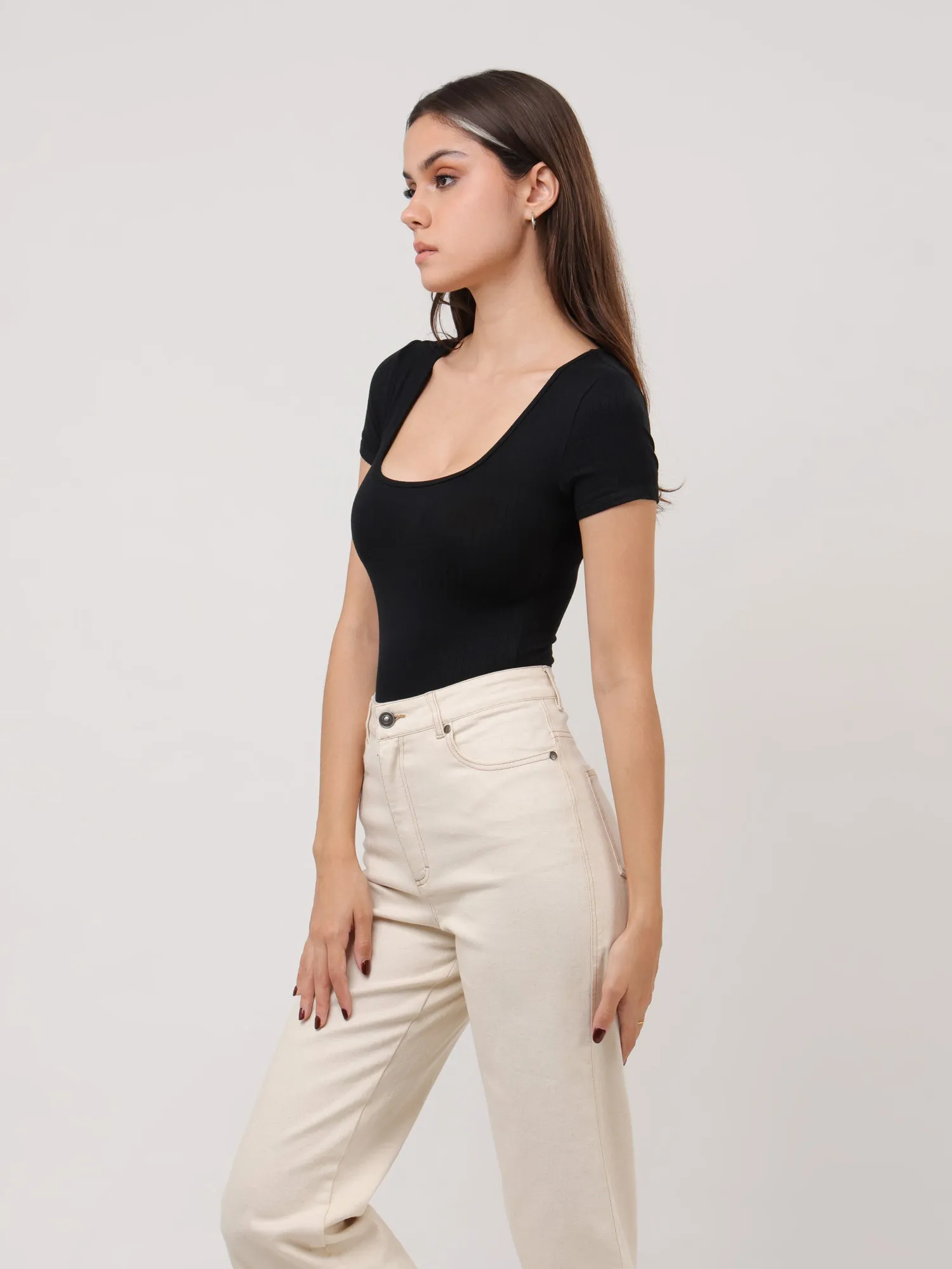 Donna Squre Neck Body Suit