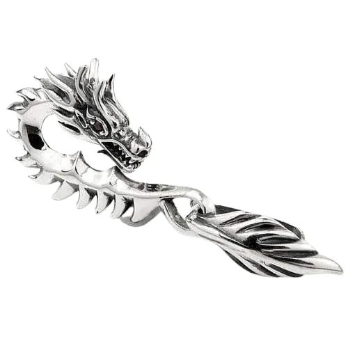 Dragon Hook Sterling Silver Gothic Pendant