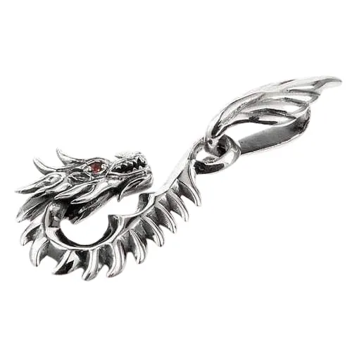 Dragon Hook Sterling Silver Gothic Pendant