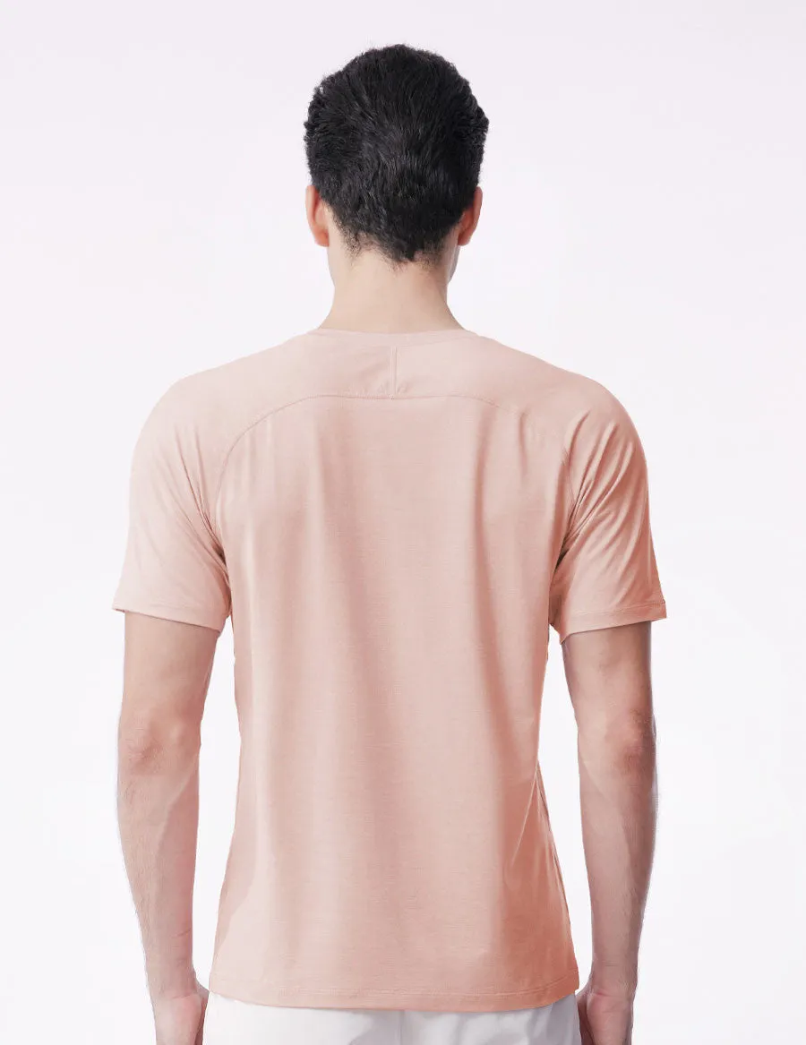 easyoga BERTII Men's Raglan SS Tee - M12 M-Pink