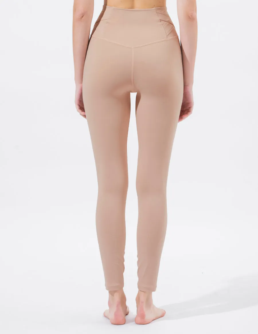 easyoga LA-VEDA Ribbon Tights - C05 Matte Brown