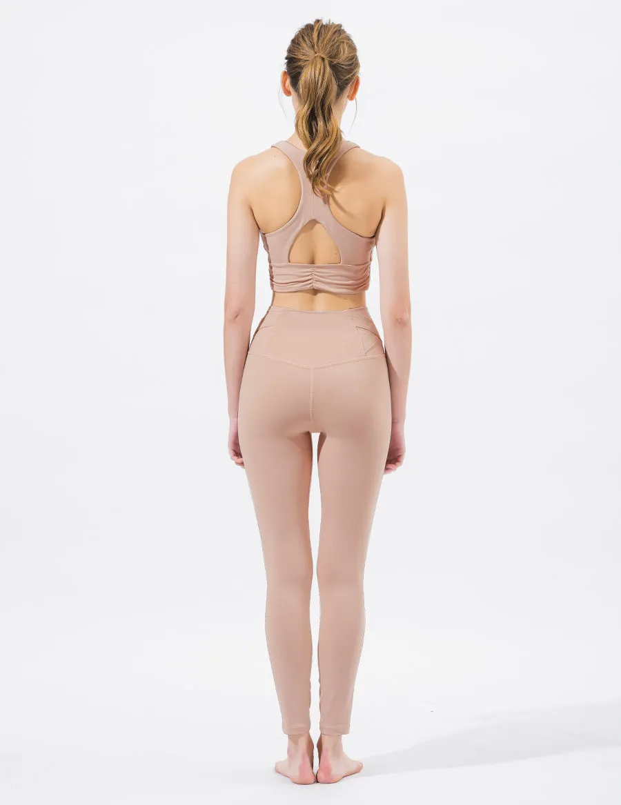 easyoga LA-VEDA Ribbon Tights - C05 Matte Brown