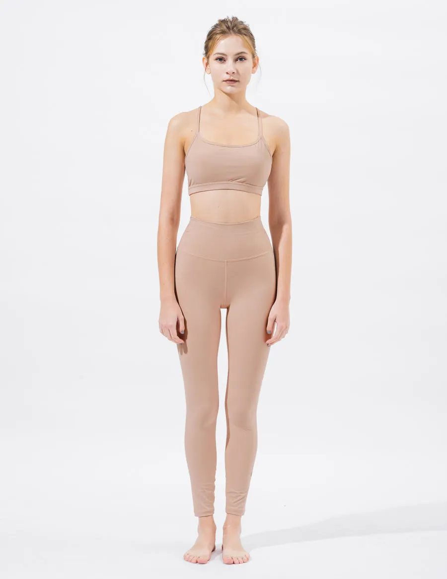 easyoga LA-VEDA Ribbon Tights - C05 Matte Brown