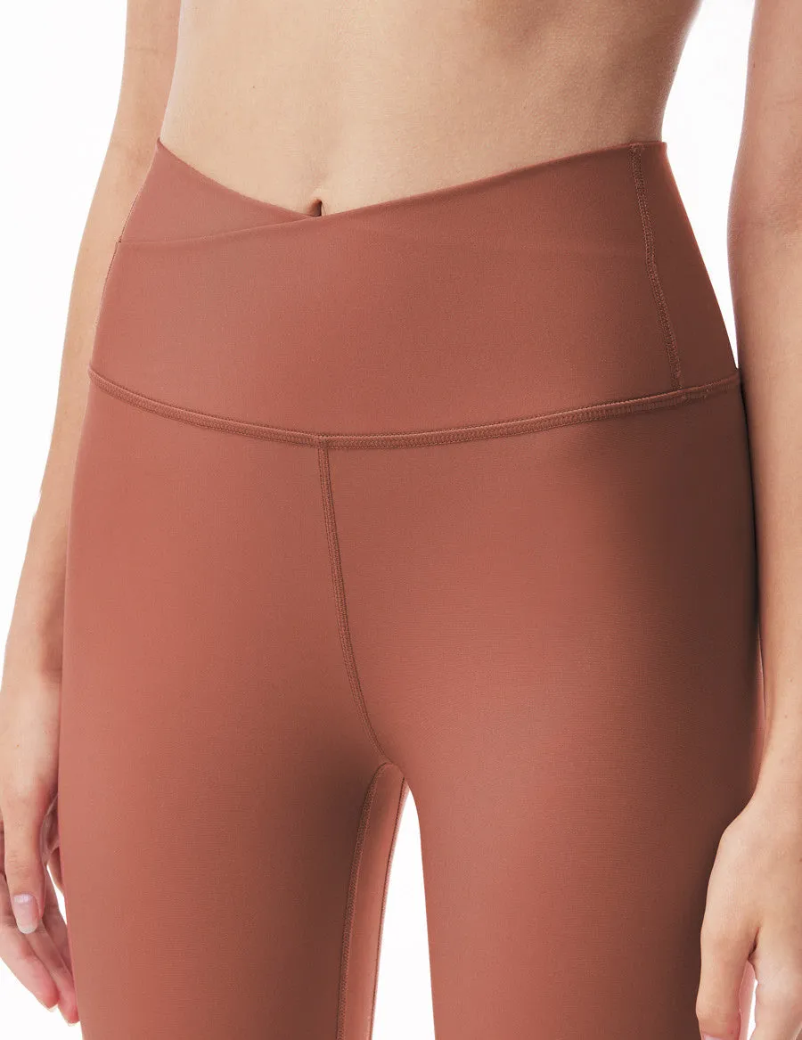 easyoga LA-VEDA Stress Free High Rise Tights - R37 Cedar Red