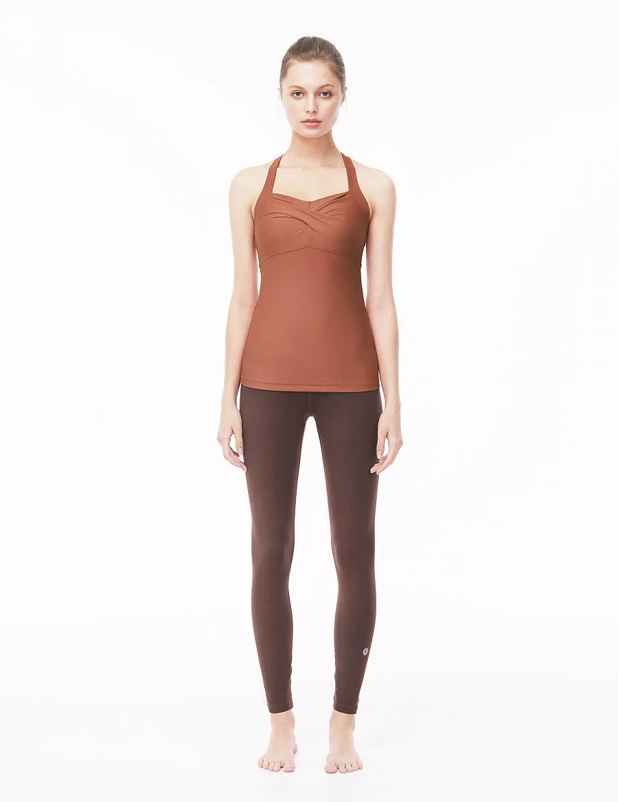 easyoga LA-VEDA U-Shirred Tank13 - R37 Cedar Red