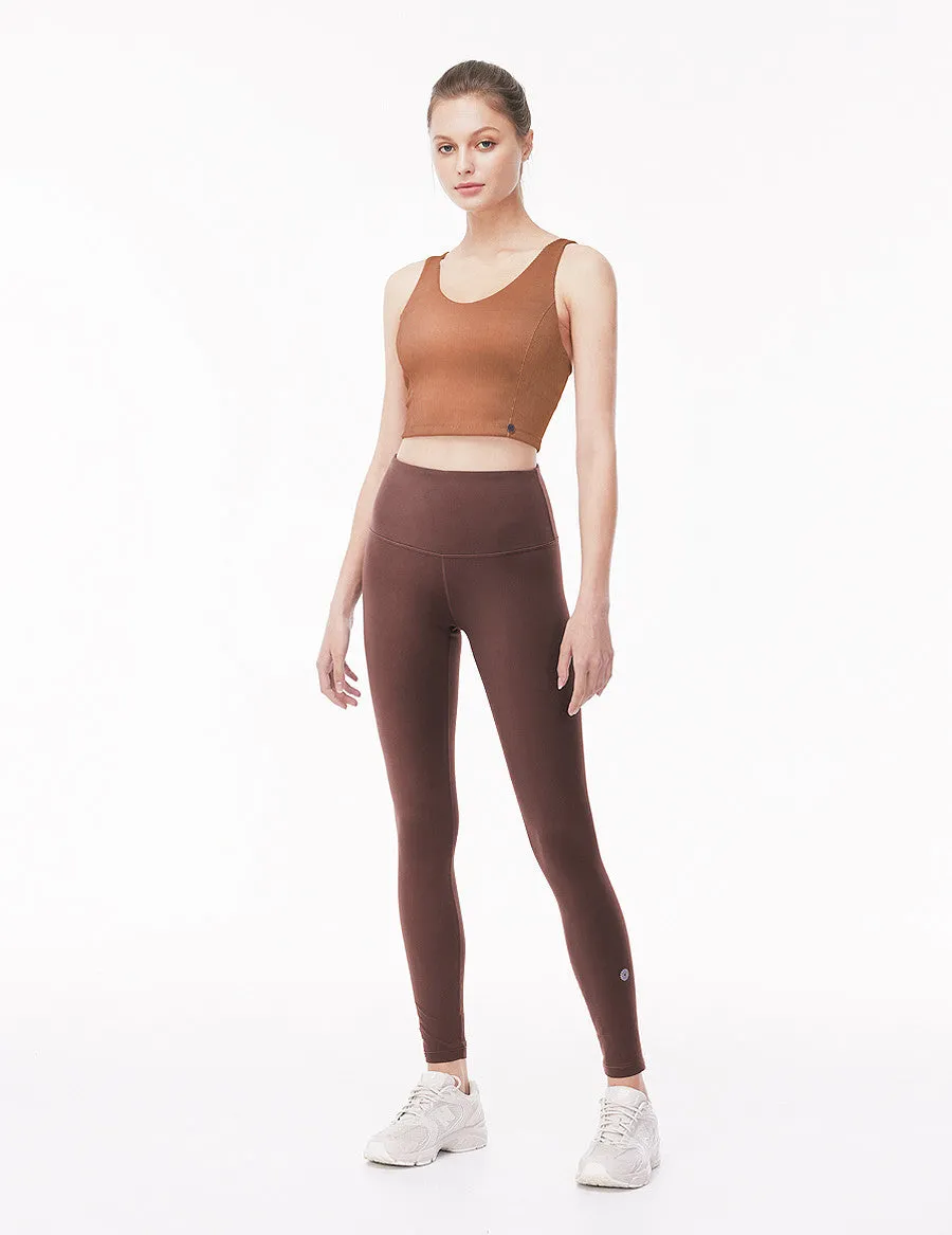 easyoga LA-VEDA Vintage Rib Cropped Tank - R37 Cedar Red