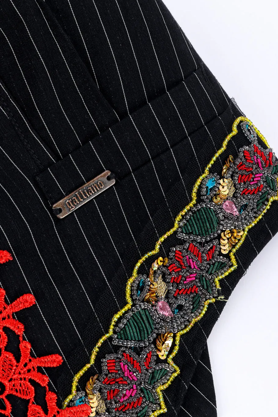 Embellished Pinstripe Vest