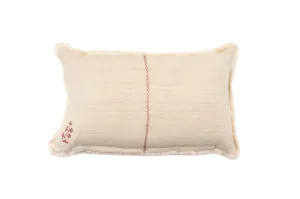 embroidered vintage Hungarian hemp pillow