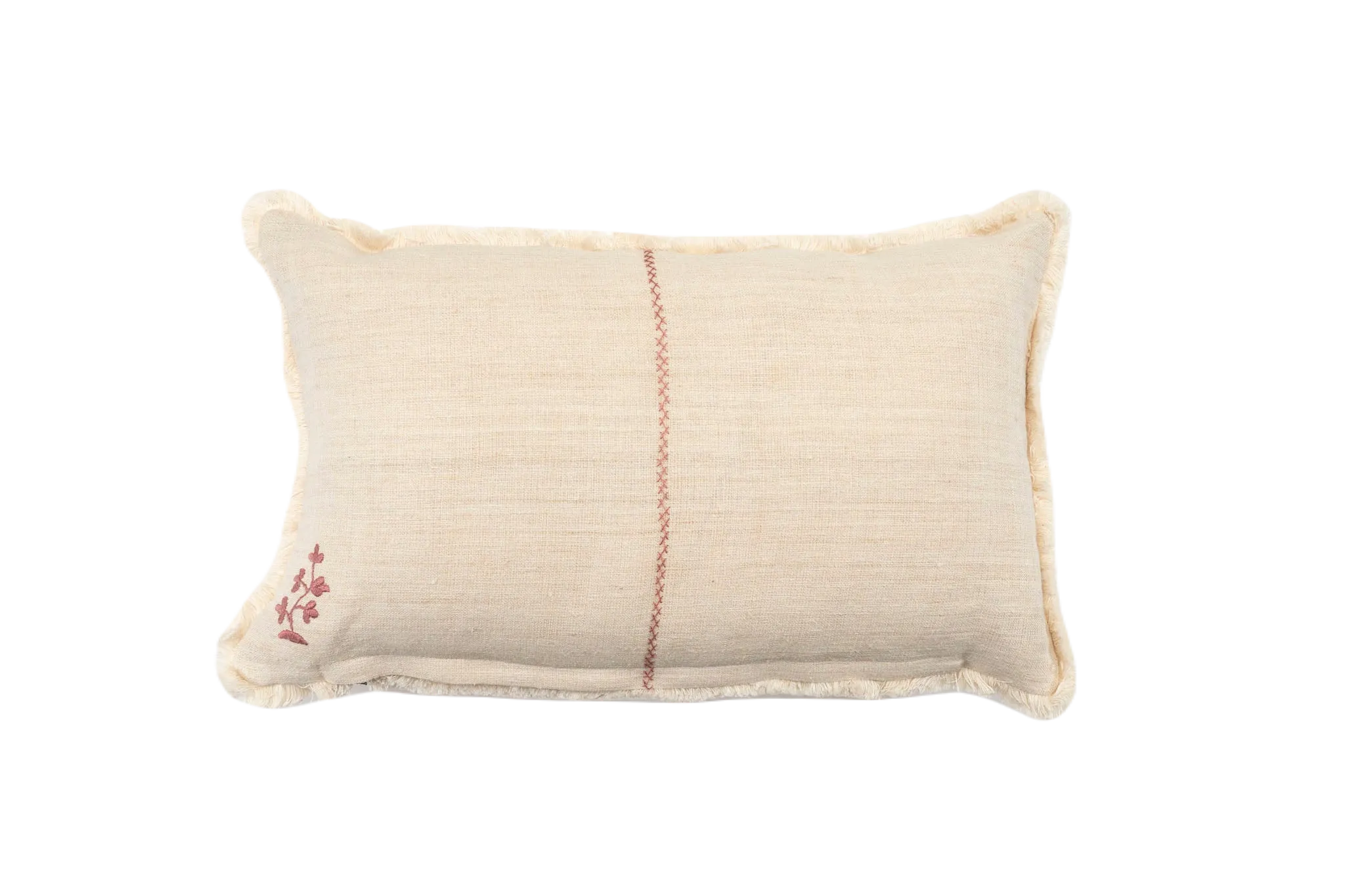 embroidered vintage Hungarian hemp pillow