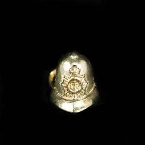 Estate 14K Yellow Gold British Royal Police Helmet Charm