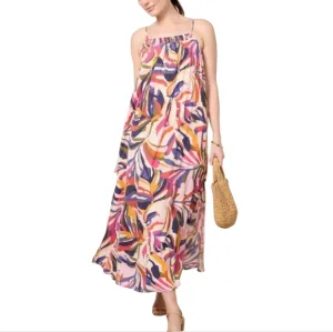 Evereve's The Evelyn Dress with Abstract Tropical Floral Print Flowy A-line