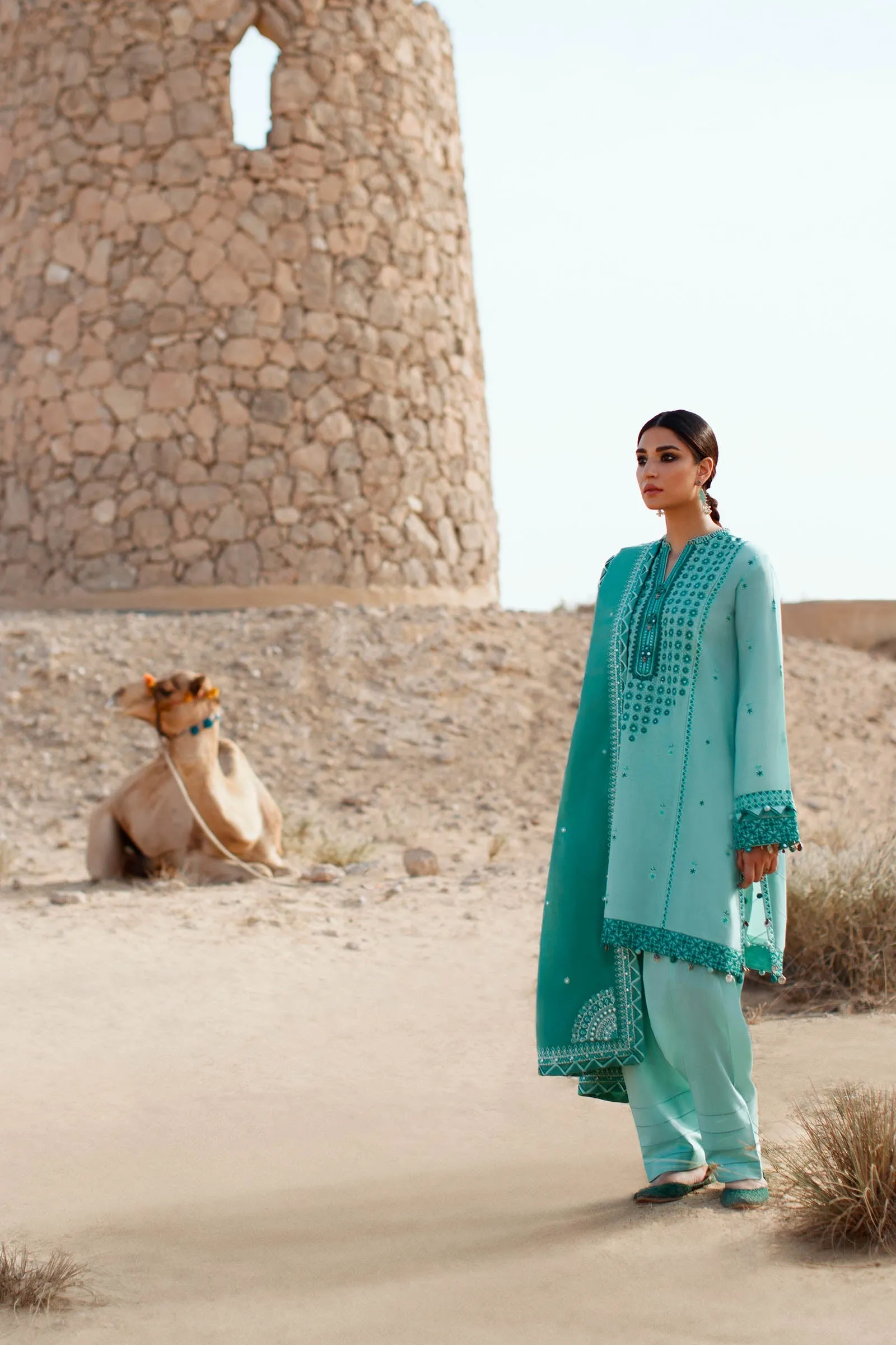 FEZEH (ZL22-02 A | Zaha Summer Lawn Collection 2022 | Unstitched Embroidered Lawn Suits