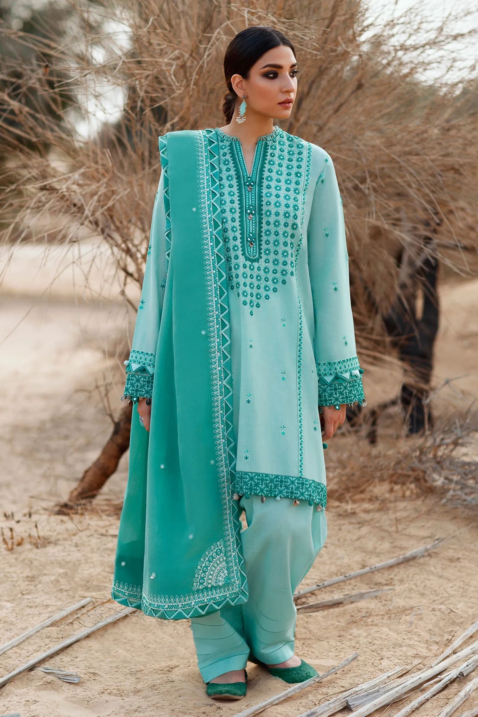 FEZEH (ZL22-02 A | Zaha Summer Lawn Collection 2022 | Unstitched Embroidered Lawn Suits