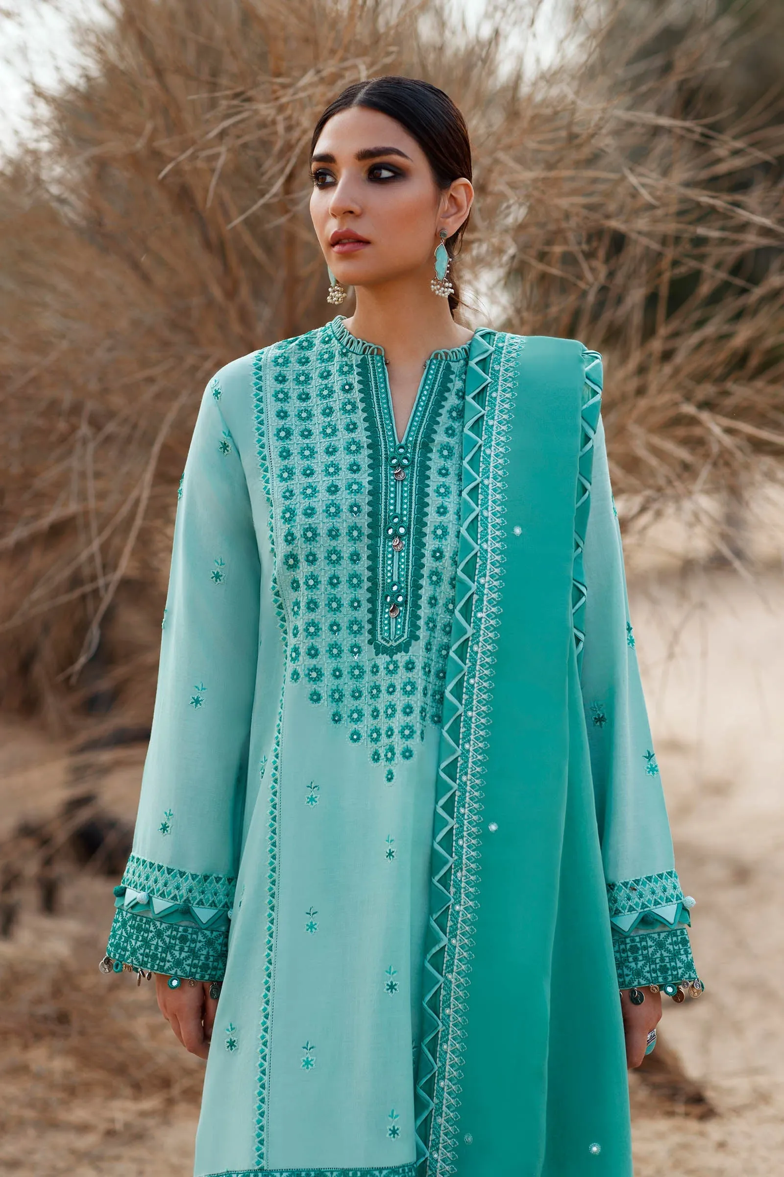 FEZEH (ZL22-02 A | Zaha Summer Lawn Collection 2022 | Unstitched Embroidered Lawn Suits