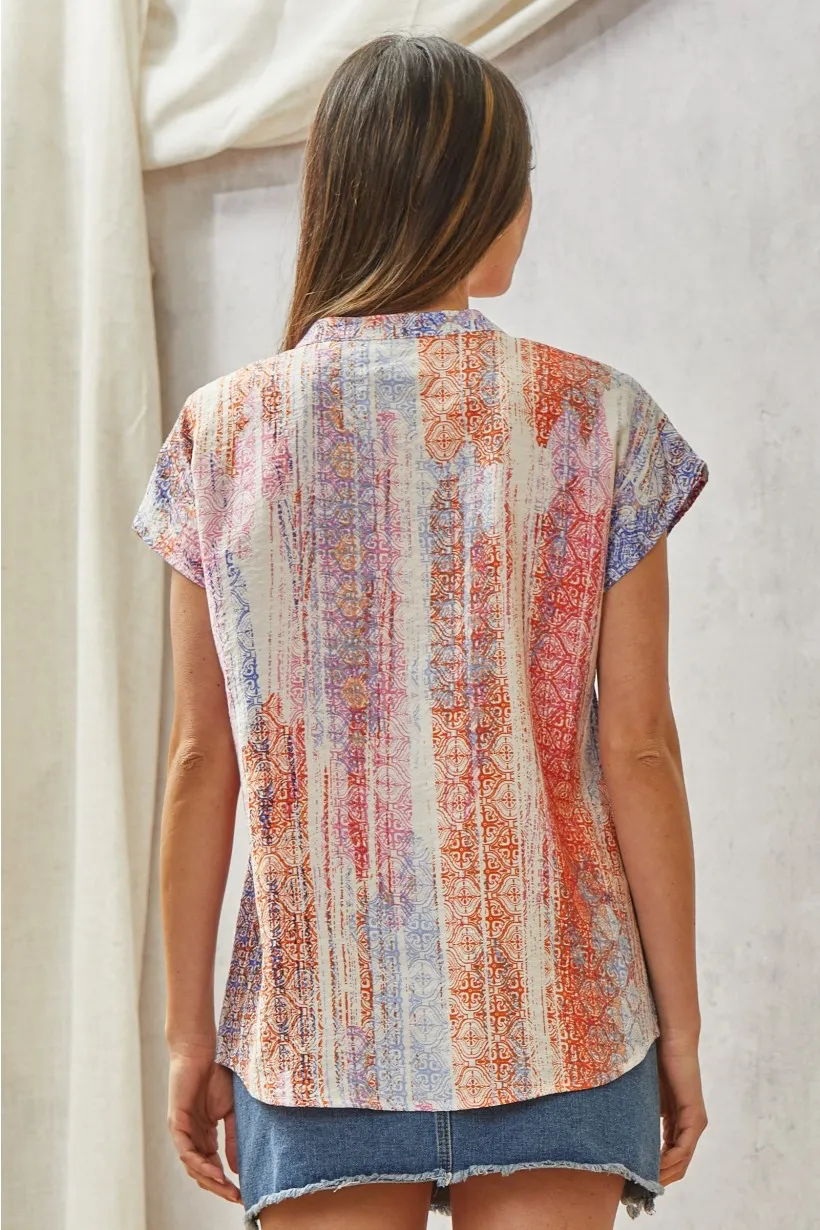 Finn V-Neck Embroidered Top