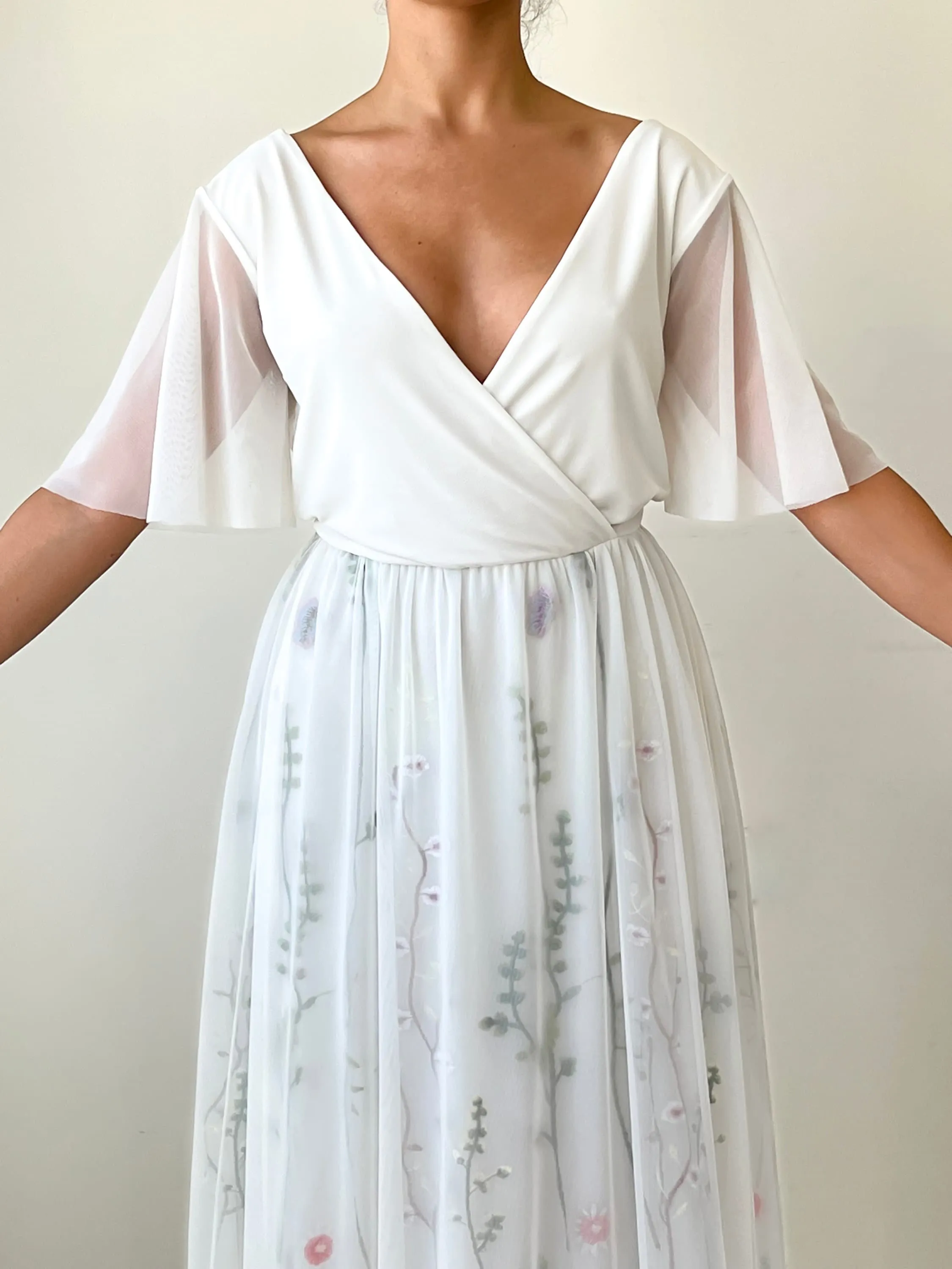 Floral Embroidered Dress #1422