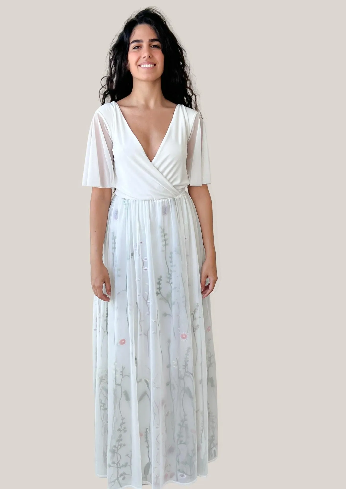 Floral Embroidered Dress #1422