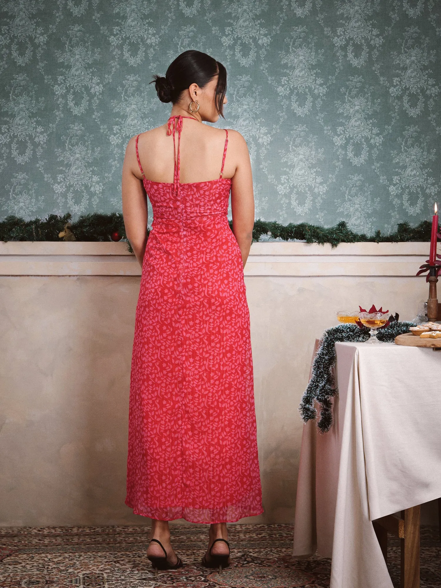 Flower Detail Maxi Dress
