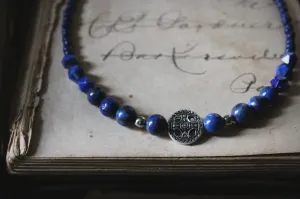 From The North. Lapis & Glass Beaded Necklace.