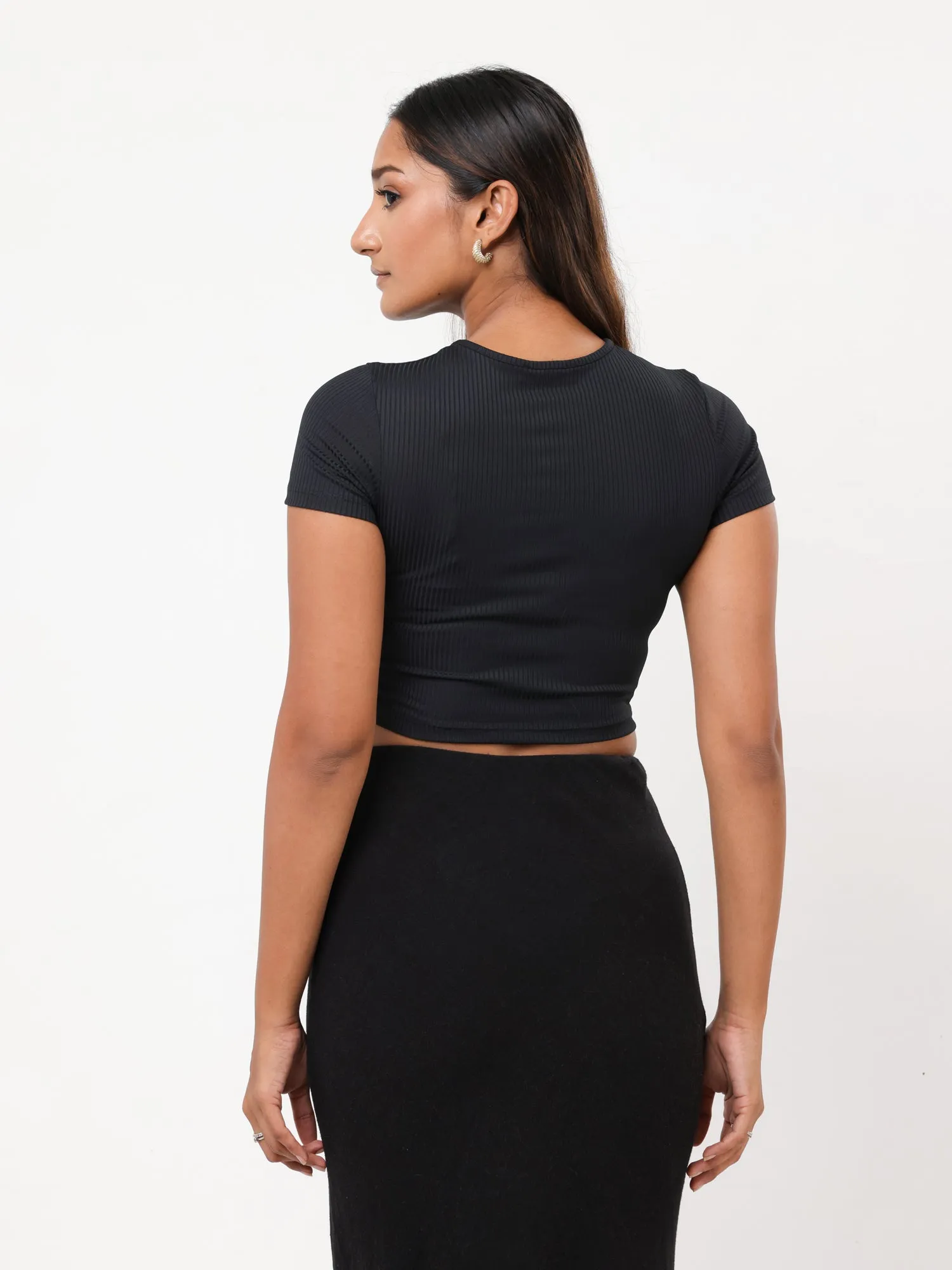 Gia High Neck Crop T-Shirt