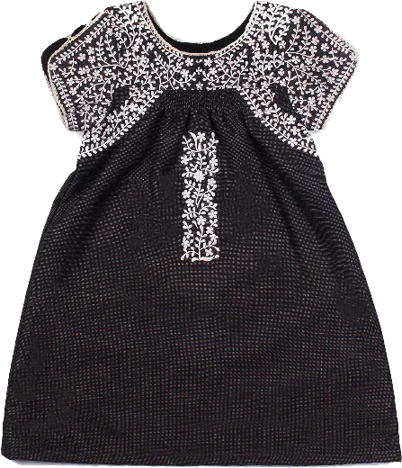 Girls Winter Fairy Embroidered shift dress