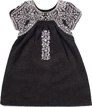 Girls Winter Fairy Embroidered shift dress