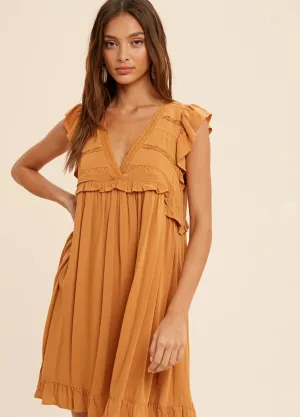 Golden Caramel Boho Babydoll