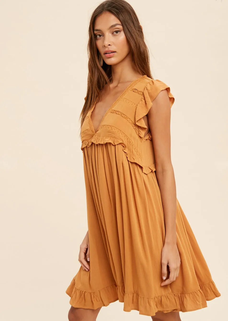Golden Caramel Boho Babydoll
