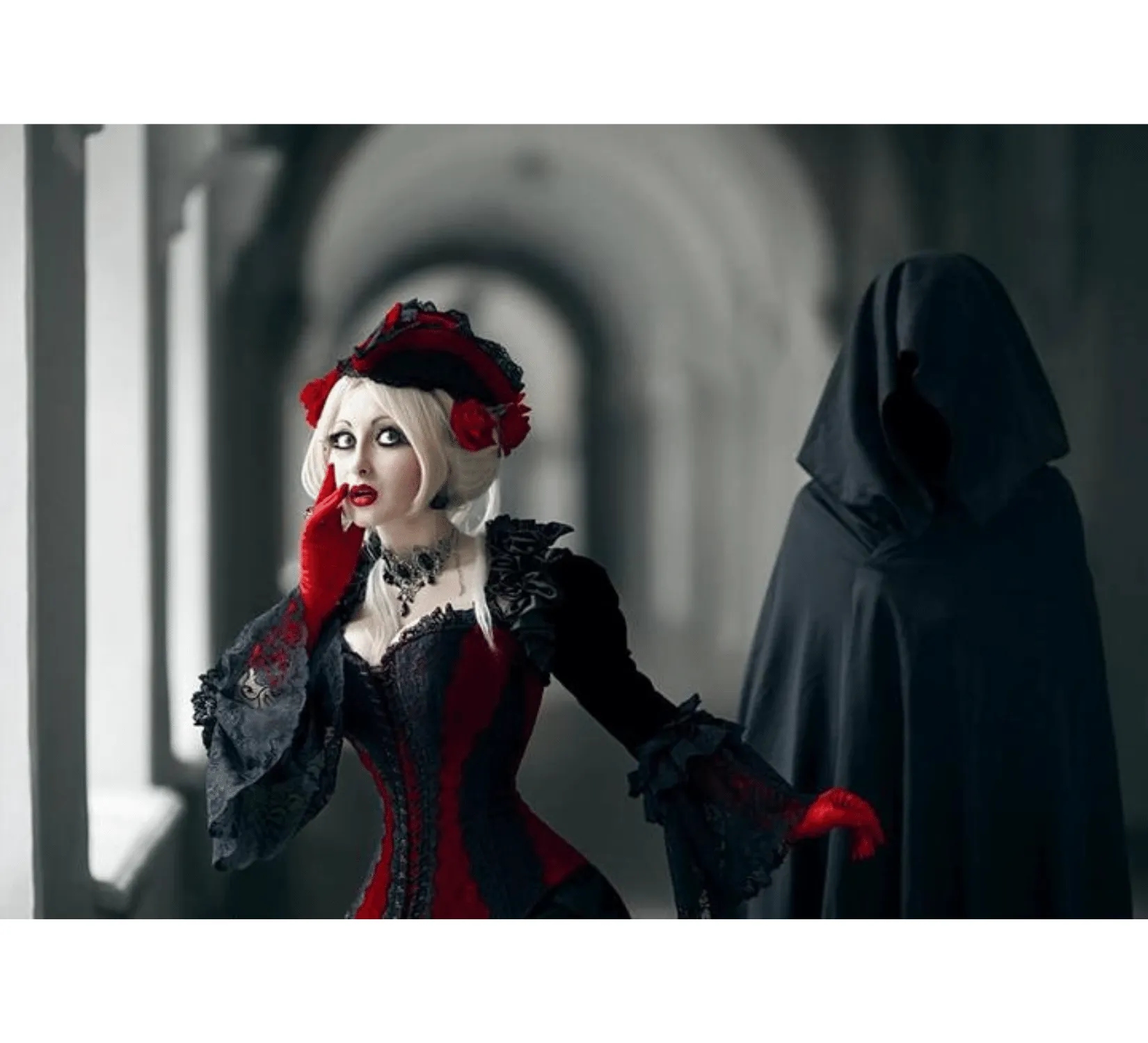 Gothic fantasy Vampire victorian costume with corset