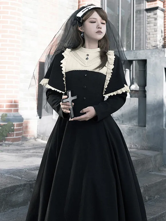 Gothic Lolita Dresses Ruffles Black Black