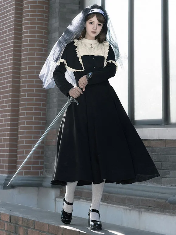 Gothic Lolita Dresses Ruffles Black Black