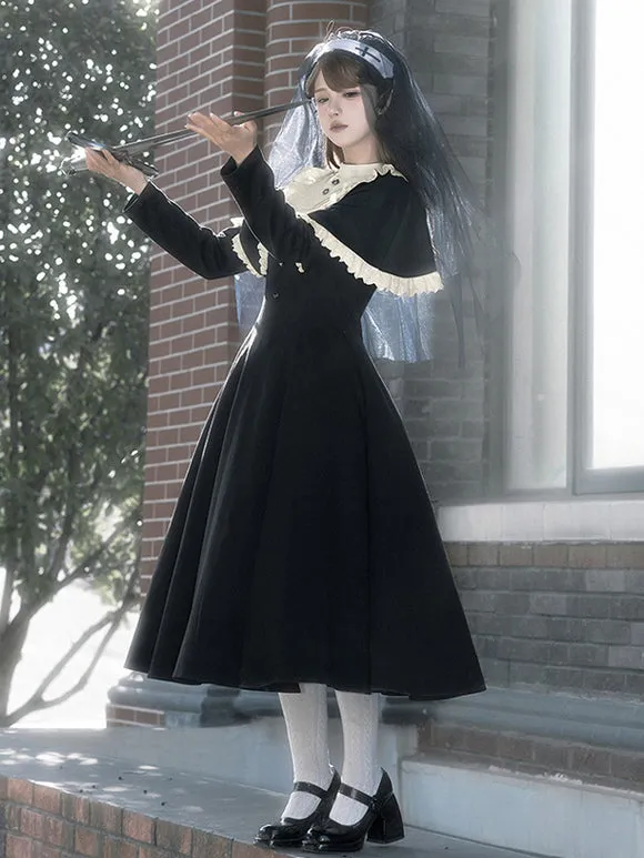 Gothic Lolita Dresses Ruffles Black Black