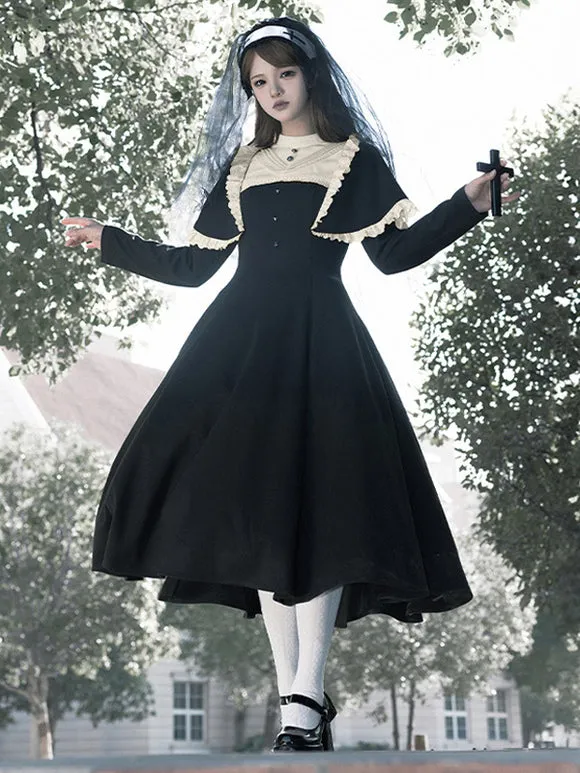Gothic Lolita Dresses Ruffles Black Black
