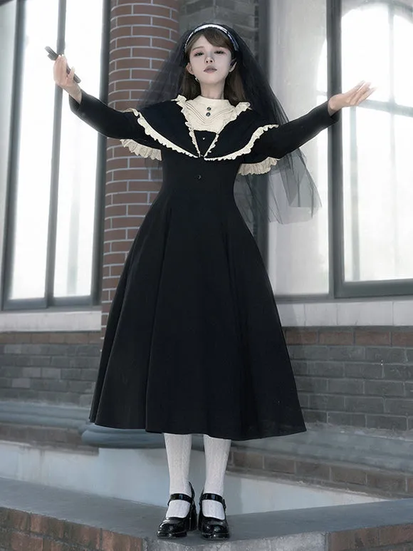 Gothic Lolita Dresses Ruffles Black Black