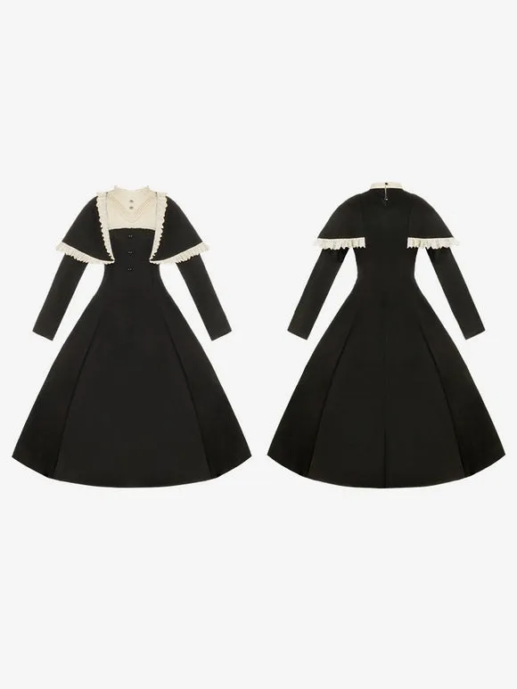 Gothic Lolita Dresses Ruffles Black Black